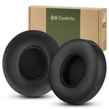 Geekria QuickFit Replacement Ear Pads Compatible with Beats Solo 2 Wireless (B0534) (Not Compatible with Beats Solo2 Wired) On-Ear Headphones Ear Cushions (Black)