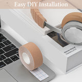 Geekria Headphones Headband Repair Wrap, Headset Head Cover Compatible with Sony WH-1000XM5, Skullcandy Crusher ANC, Soundcore Life Q20, Easy DIY Installation (Khaki/ 2 Pcs)