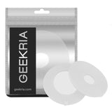 Geekria 2 Pairs Flex Fabric Headphones Ear Covers, Washable & Stretchable Sanitary Earcup Protectors for On-Ear Headset Ear Pads, Sweat Cover for Warm & Comfort (S / White)