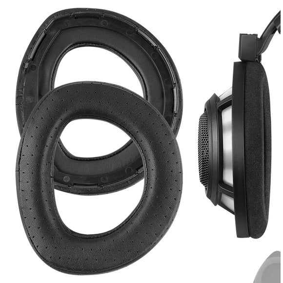Geekria Elite Perforated Sheepskin Replacement Ear Pads for Sennheiser HD800 Headphones Ear Cushions, Headset Earpads, Ear Cups Cover Repair Parts (Black)