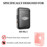 Geekria for Creators Microphone Case Cover Compatible with DJI Mic 2 Transmitter, Mic Silicone Protective Skin, Soft Sleeve Shell Protector (Pink / 2 Pack)