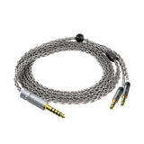 Geekria Apollo Silver-Plated Copper Upgrade Audio Cable Compatible with Meze Audio 99 Classics Series, 109 PRO, LIRIC 2, LIRIC, 4.4mm to Dual 3.5mm Replacement Cord (4.9 ft / 1.5 m / Silver)