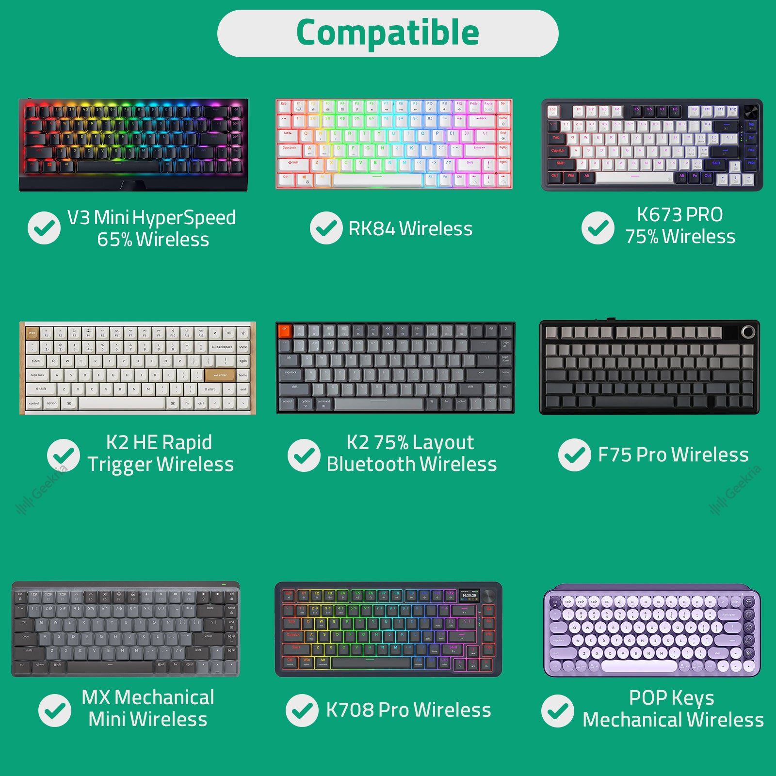 Geekria 75% 84-Key Gaming Keyboard Case, Hard Shell Travel Carrying Ba