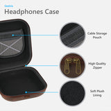 Geekria Shield Headphones Case Compatible with Sony WH-1000XM5, Bose QC Ultra II, Skullcandy Crusher ANC 2 and More, Replacement Hard Shell Travel Carrying Bag with Cable Storage (Brown)