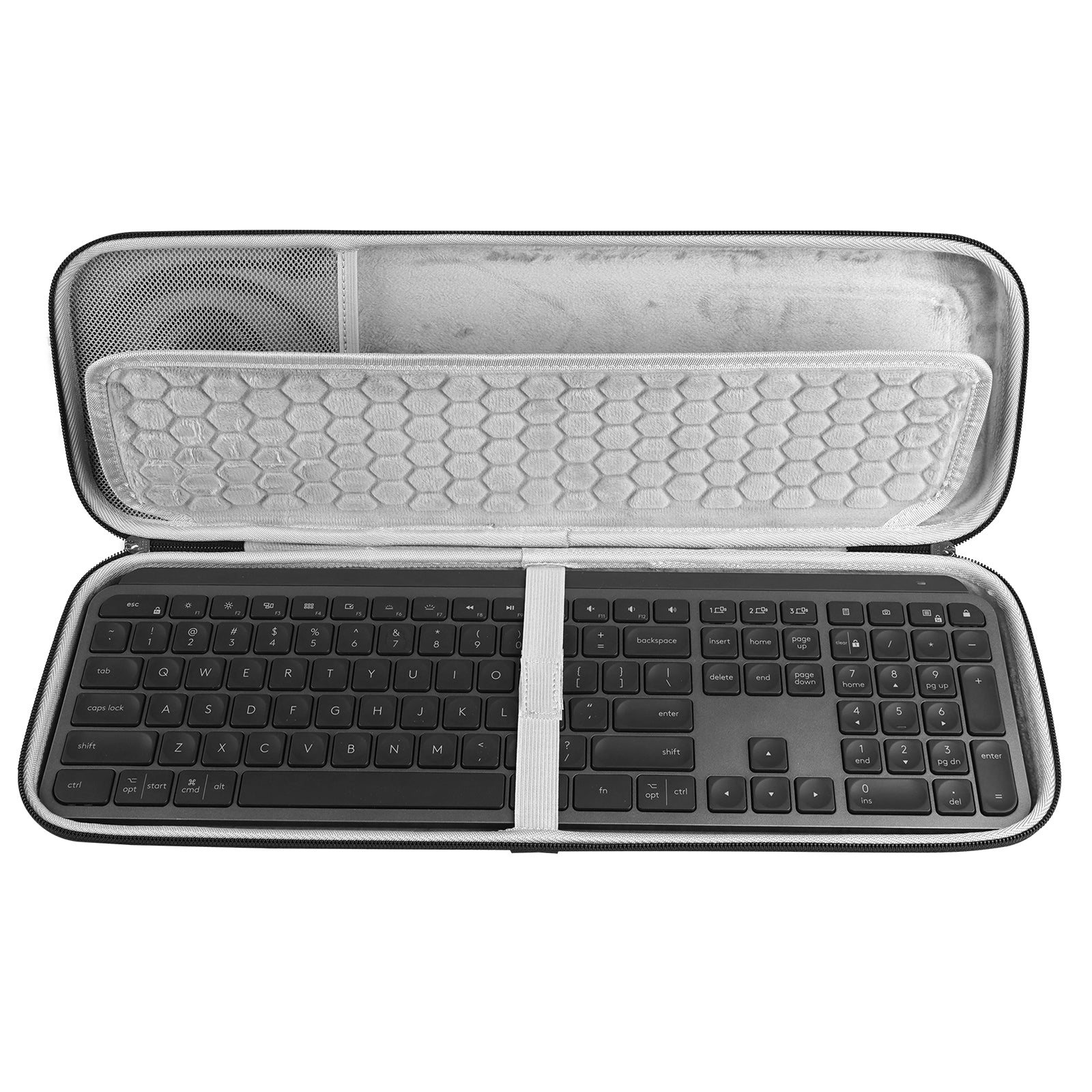 Geekria Hard Case Replacement Compatible with Logitech MX Keys Advanced Wireless Illuminated Keyboard and Pebble M350, M355, i345, Pebble Wireless