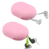 Geekria Earbuds Silicone Case for Sennheiser CX 300 II, CX 500i, CX200, CX 685, MX 365, IE80, MM30I Earbud Protection Squeeze Pouch / Pocket Soft Earphone Storage Bag (Pink, Size S, 2 Packs)