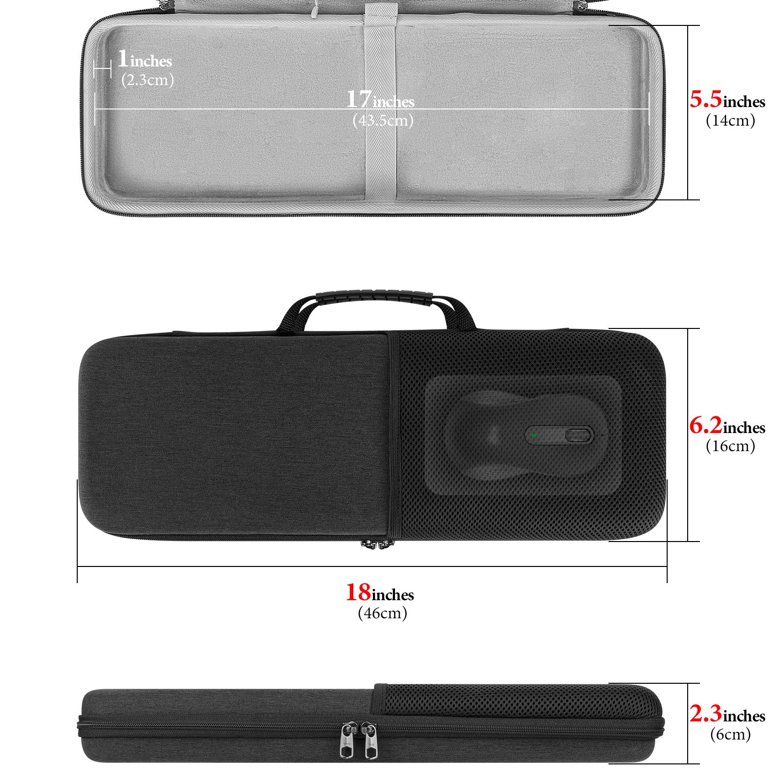 Geekria Keyboard and Mouse Combo Carrying Case, Hard Shell Travel Repl