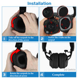 Geekria QuickFit Replacement Ear Pads Compatible with Marshall Major V On-Ear Headphones, Repair Parts (Black)