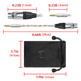 Geekria 4.4mm Balanced Male to 4-Pin XLR Balanced Female Headphones Audio Adapter Cable, OCC Copper Silver Plated Upgrade Cord, Compatible with Amplifiers, Microphones (20cm/8'')