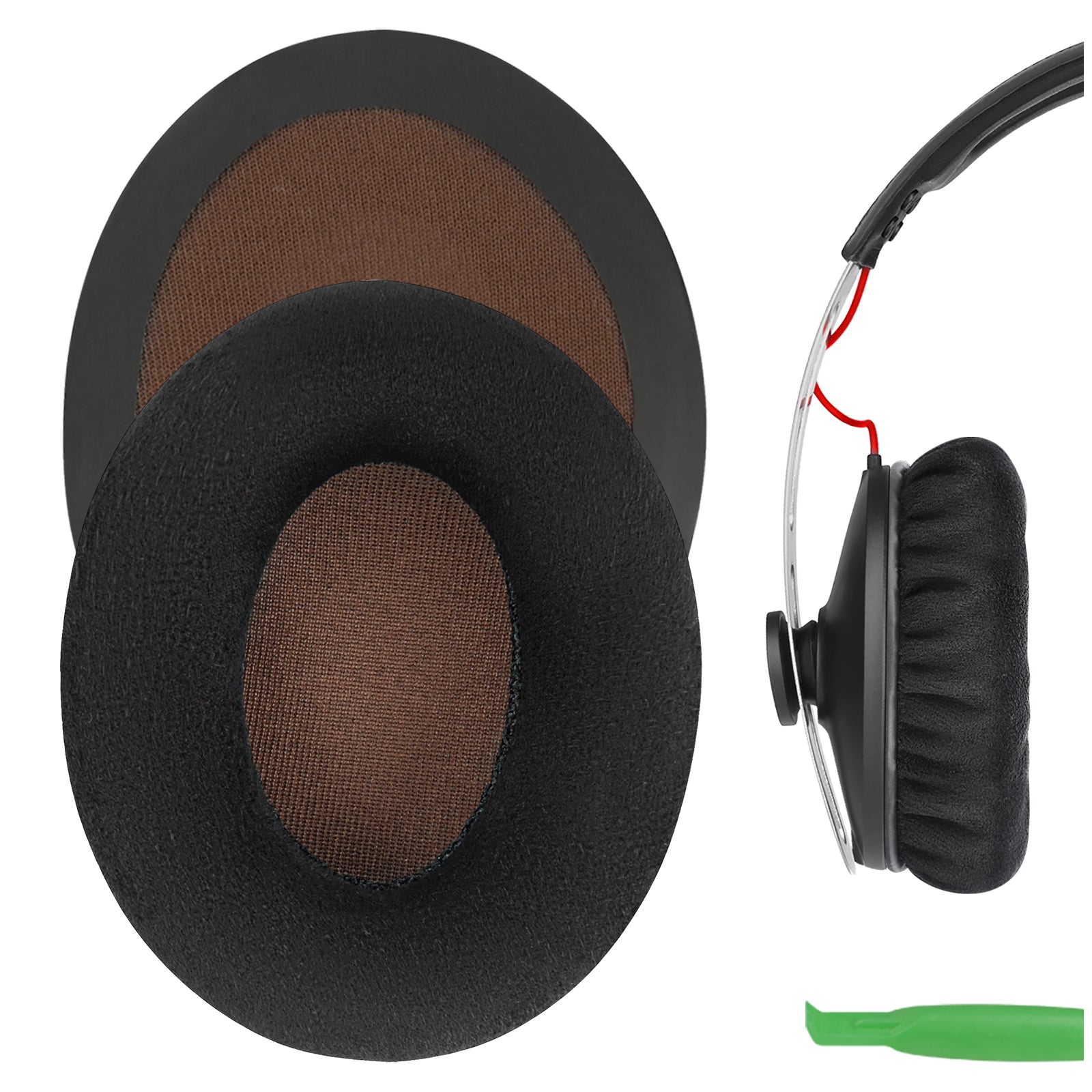 Geekria Comfort Velour Replacement Ear Pads for Sennheiser Momentum On