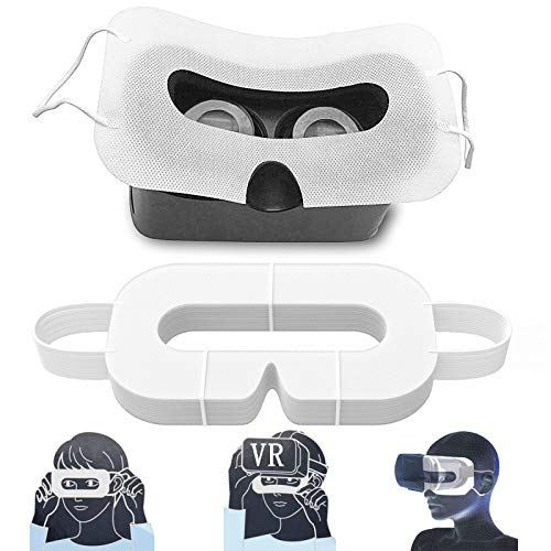 Vr Mask Display Geekria 100Pcs VR Mask Disposable Face Cover, Disposable Protector for