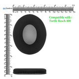 Geekria Comfort Mesh Fabric Replacement Ear Pads for Turtle Beach Ear Force P11, PX21/22/24/51/4/5, X41/42/12 Headphones Ear Cushions, Repair Parts (Black)