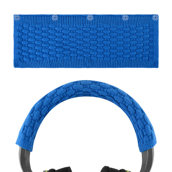 Geekria Knit Fabric Headband Cover Compatible with SONY WH-1000XM4, WH-1000XM3 Headphones, Head Cushion Pad Protector, Replacement Repair Part, Sweat Cover, Easy DIY Installation (Ocean Blue)