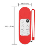 Geekria Chromecast Cover Compatible with Google TV HD 2022 Remote Control - Lightweight Non-Slip Shock Resistant Silicone Cover for Google TV 4K 2020 Remote Control with Lanyard (Red)