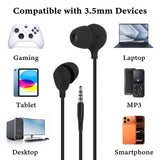 Geekria Sleeping Headphones for Side Sleepers, 3.5mm Wired Soft Silicone In-Ear Earbuds with Mic & Volume Control, Noise Cancelling Earphones for Sleep, Travel & Meditation (3.9FT)
