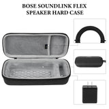 Geekria Shield Speaker Case Compatible with Bose New SoundLink Flex 2nd gen, Bose SoundLink Flex Case Cover, Replacement Hard Shell Portable Speaker Protective Carrying Bag (Dark Grey)