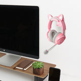Geekria Gaming Headset Headphone Hook Holder, Headphone Wall Mount Headset Holder, Headsets Hanger Compatible with Razer, Bose, SONY, Sennheiser, ATH, AKG, JBL, Beats (Pink)