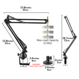 Geekria for Creators Microphone Arm Compatible with MXL 770, 990, 991, BCD-1, V67N Mic Boom Arm with Table Flange Mount Adapter, Suspension Stand, Mic Scissor Arm, Desk Mount Holder