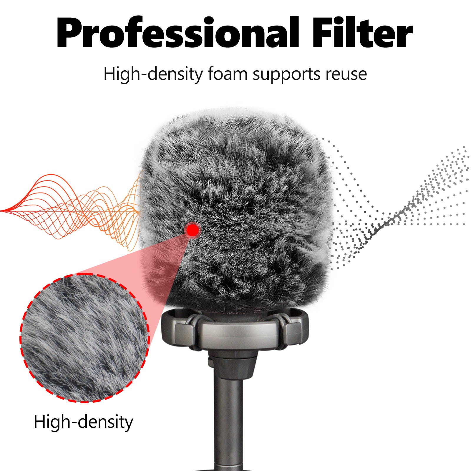 Geekria For Creators Mic Metal Pop Filter,copertura Per Parabrezza