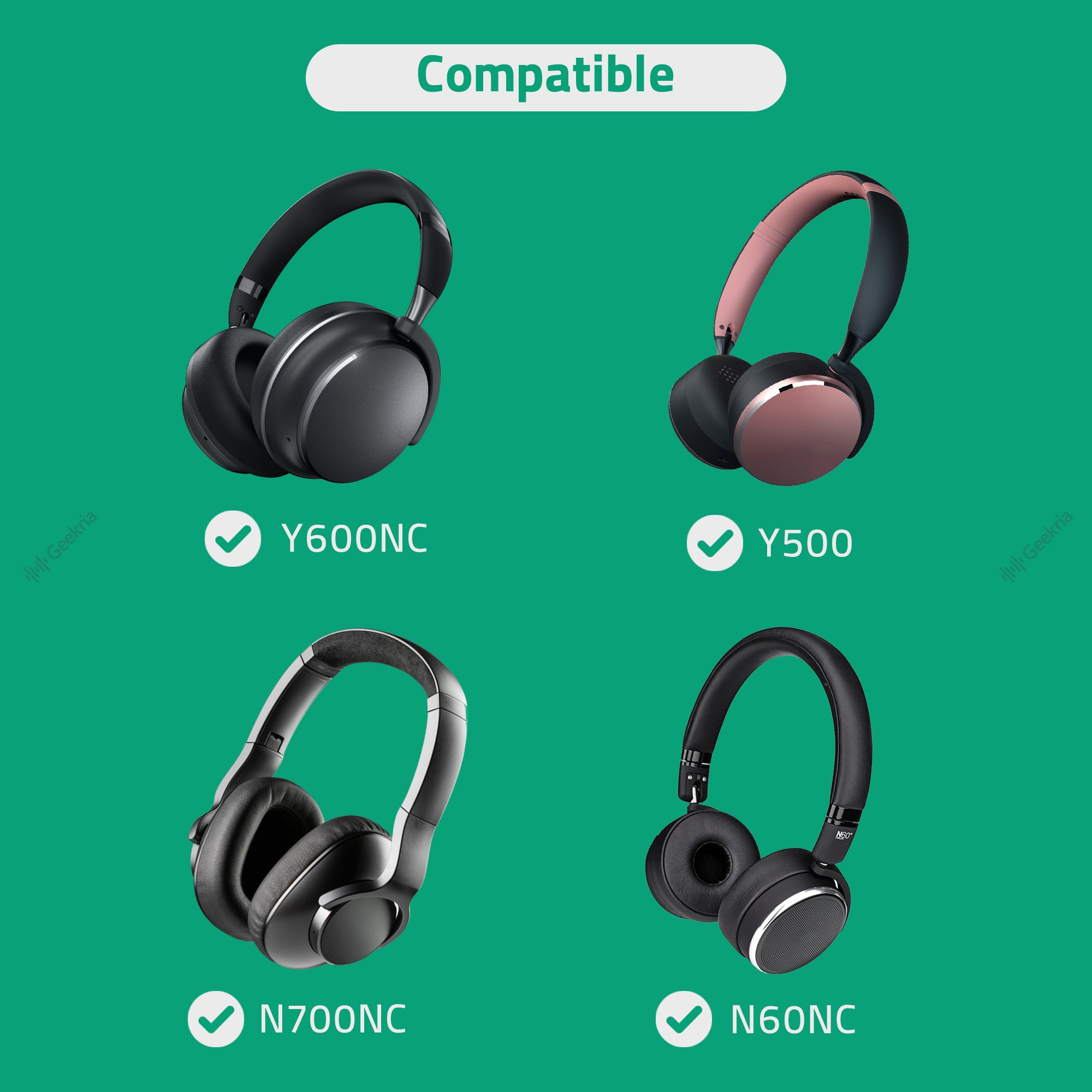 Geekria Audio Cable Compatible with AKG Y600NC Y500, Y50, N60NC/700NC/