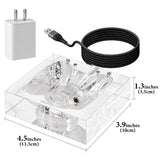 Geekria Headphones Charging Stand for Apple AirPods Max/AirPods Max 2 (USB-C), Acrylic Charging Dock, Base with Sleep Power Saving Mode (Transparent)