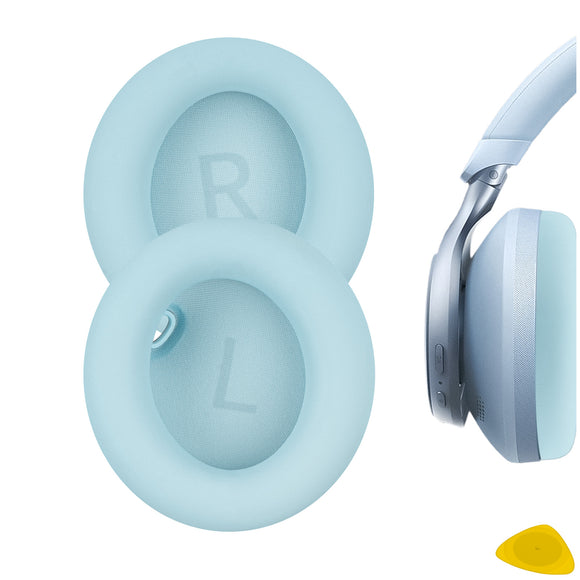 Geekria QuickFit Replacement Ear Pads Compatible with Anker Soundcore Space One Headphones, Repair Parts (Sky Blue)