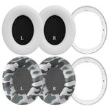 Geekria SNAP Ear Pads Replacement Kit for Beats Studio Pro Headphones, Magnetic Easy Switch Ear Cushions, Exchange Earpads in Seconds, Ear Cups Cover Repair Parts (White + Camouflage)