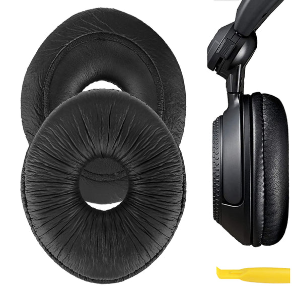 Geekria QuickFit Replacement Ear Pads for Panasonic Technics RP-DJ1200, RP-DJ1205, RP-DJ1210 Headphones Ear Cushions, Headset Earpads, Ear Cups Cover Repair Parts (Black)