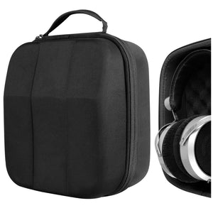 Geekria Shield Case for Large-Sized Over-Ear Headphones, Replacement Hard Shell Travel Carrying Bag with Cable Storage, Compatible with Grado PS1000e, HiFiMAN HE6se Headsets (Black)