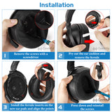 Geekria QuickFit Replacement Ear Pads for Sony MDR-Z7, MDR-Z7 M2 Headphones Ear Cushions, Headset Earpads, Ear Cups Cover Repair Parts (Black)