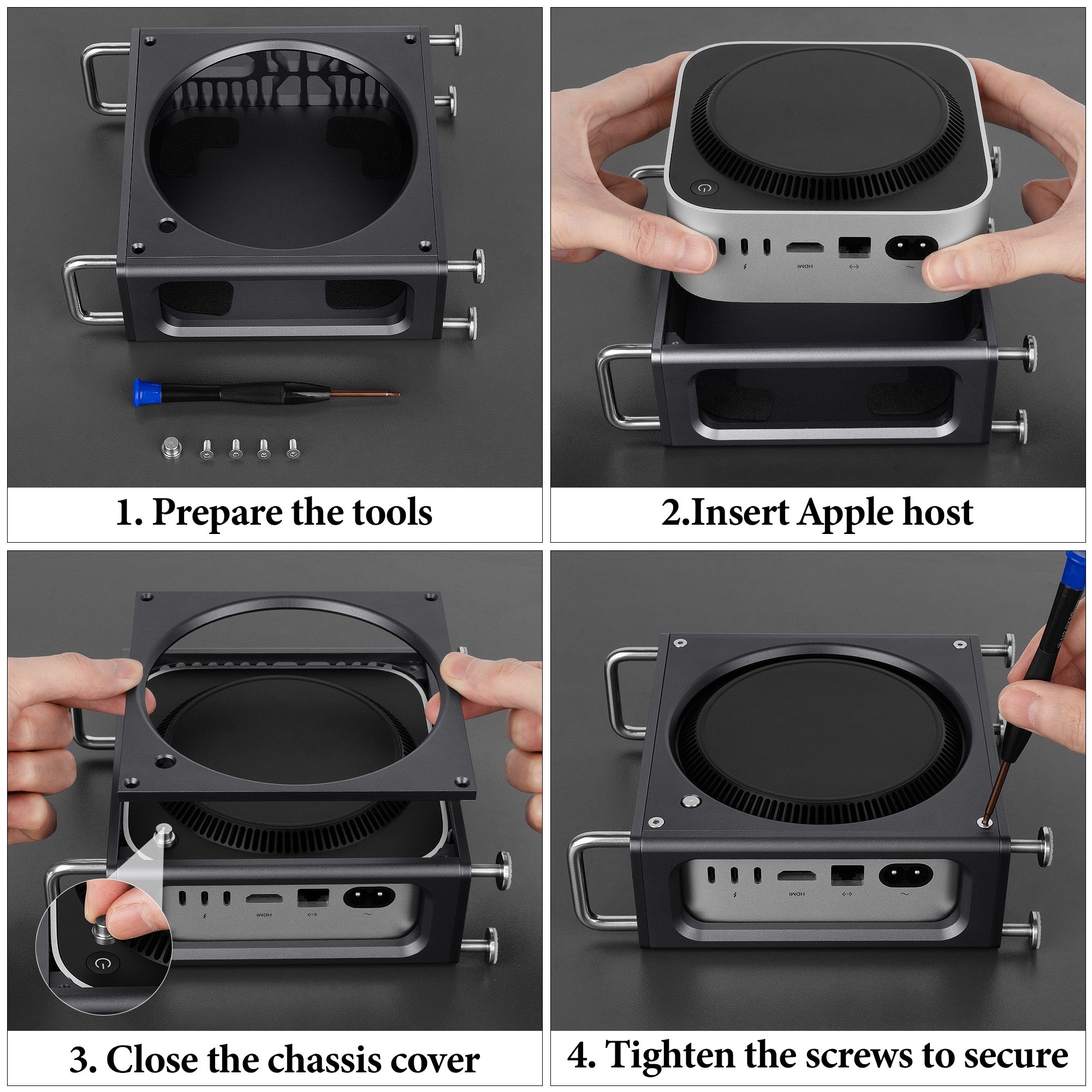 Geekria Computer Aluminum Chassis Stand Compatible with Apple 2024 Mac