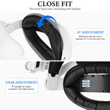 Geekria Comfort Head Strap Compatible with Apple Vision Pro, Detachable Strap Replacement, Soft Cushion Reduce Facial Stress, Ergonomic Adjustable Durable HeadStrap VR Accessories