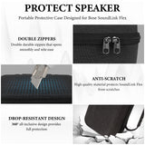 Geekria Shield Speaker Case Compatible with Bose New SoundLink Flex 2nd gen, Bose SoundLink Flex Case Cover, Replacement Hard Shell Portable Speaker Protective Carrying Bag (Dark Grey)