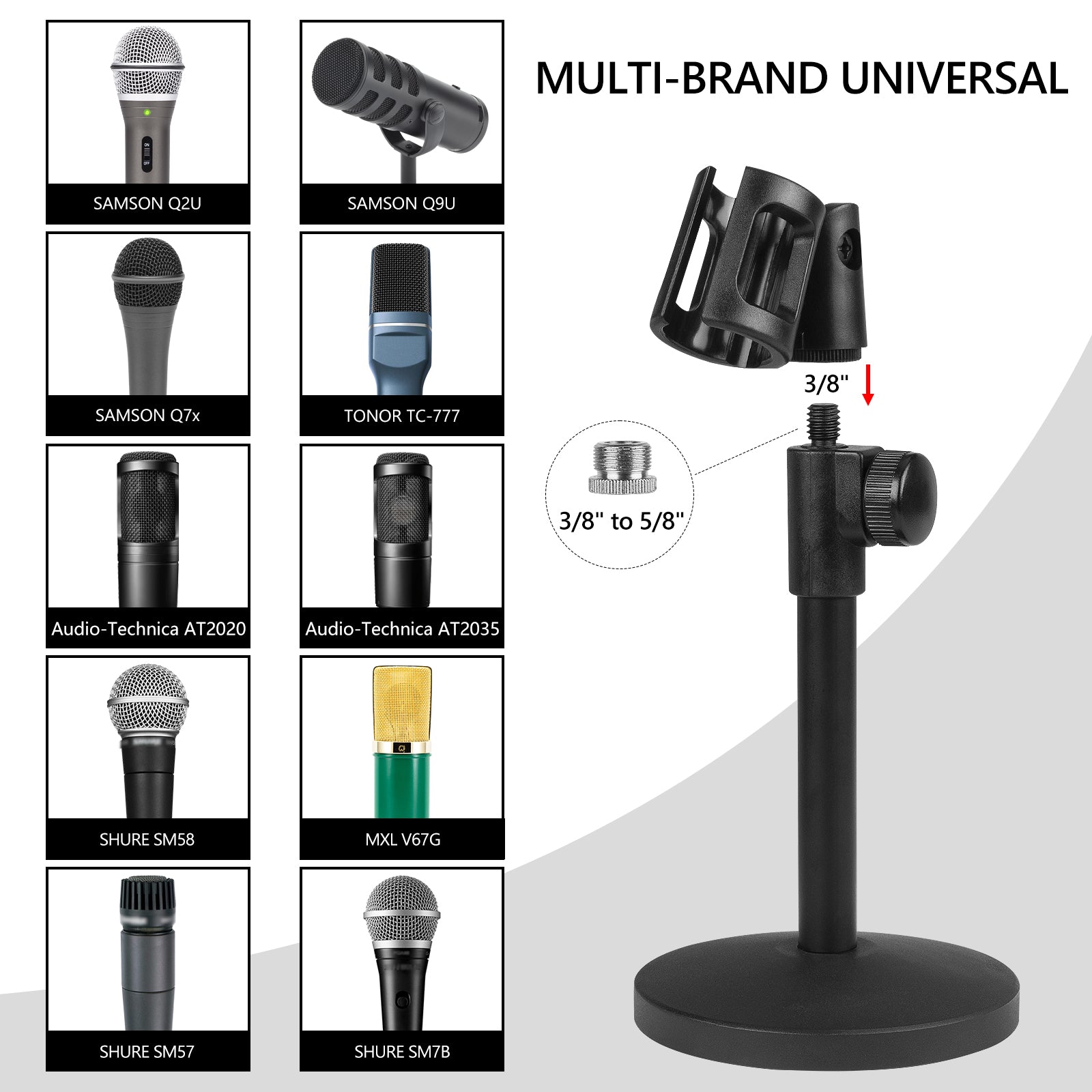 Support De Microphone De Table Design Amovible - Bonne Flexibilité Avec Support De Microphone De Table Design Amovible - Bonne Flexibilité Avec