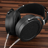 Geekria Apollo 4-Pin XLR to Dual 3.5mm Balanced Headphone Cable, Silver-Plated Replacement Cord Compatible with HIFIMAN Sundara Edition XS Ananda Arya HE400se, Denon D7200 D5200, 1.5m/4.9ft