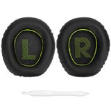 Geekria QuickFit Replacement Ear Pads for JBL Quantum 100, Q 100 Headphones Ear Cushions, Headset Earpads, Ear Cups Repair Parts (Black Green)