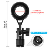 Geekria for Creators Microphone Stand Mount for 22mm / 0.9in Threads Microphones, Microphone Shock Mount Compatible with Samson C01U Pro Adjustable Mic Stand, Hard Mount Microphone Holder (Black)