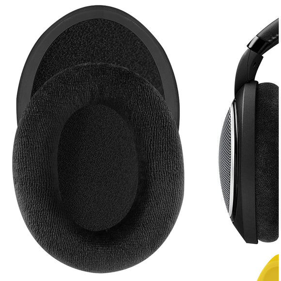 Geekria Comfort Velour Replacement Ear Pads for Sennheiser HD598, HD598SE, HD598CS, HD599 Headphones Ear Cushions, Headset Earpads, Ear Cups Cover Repair Parts (Black)
