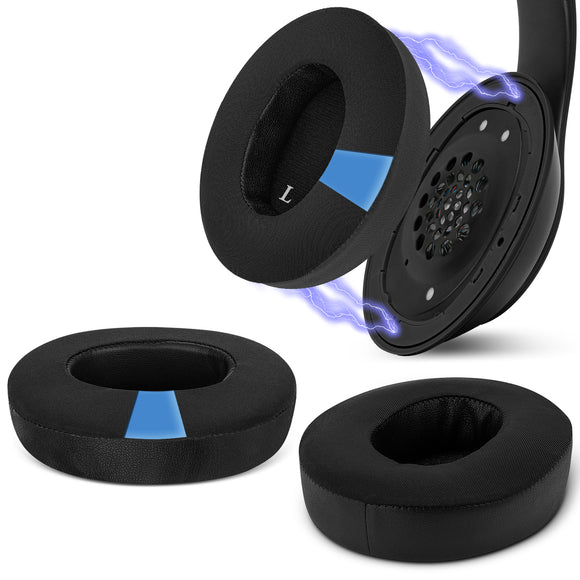 Geekria SNAP Magnetic Ear Pads for Beats Studio3, Studio 2 Wireless, Studio 2 Wired Series Easy Switch Ear Cushions, Repair Parts (Black Cooling-Gel, 1 Pair)