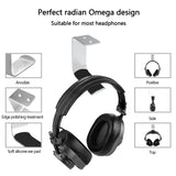 Geekria Under-Desk Headphone Stand Mount Holder / Headsets Hanger / Gaming Headset Headphone Hook / Universal Stand for All Headphones Size (2 Pcs / C / Silver)