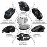 Geekria Hard Mouse Case Compatible with Logitech G502 HERO/G502 SE Hero/G502 Lightspeed Mouse, Electronics Accessories with Cable Storage for Wireless Gaming Office Mouse (Dark Grey)
