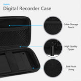 Geekria Hard Carrying Travel Case Compatible with Plaud Note AI & Note Pro Digital Recorder, Includes Silicone Protective Case and Travel Storage Box with Cable Storage (Black)