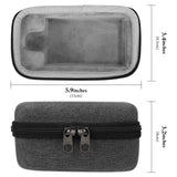 Geekria for Creators Microphone Carrying Case Compatible with Hollyland Lark M2S Charging Case with 2 Packs Windscreen Muff, Mic Hard Shell Travel Bag, Portable Bag with Windshield (Grey)
