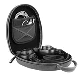 Geekria Shield Case Compatible with B&O Play HX, PORTAL, H9i, JBL Tune760NC, Tune710BT, TUNE700bt, Headphones, Replacement Hard Shell Travel Carrying Bag with Cable Storage (Microfiber Grey)