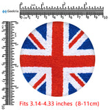 Geekria 2 Pairs Flex Fabric Headphone Covers (Product Safety Certified), Washable & Stretchable Sanitary Protectors Compatible with Over-Ear Headsets, Sweat-Resistant (M / England Flag)