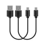 Geekria USB Headphones, Earbuds Short Charger Cable Compatible with JBL Tune 500BT, TUNE 700BT, 450BT, LIVE 500BT Charger, USB to Micro-USB Replacement Power Charging Cord (1 ft/30 cm 2 Pack)