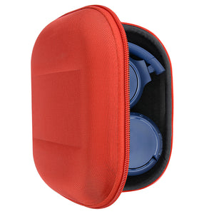 Geekria Shield Headphones Case Compatible with JBL E45BT, Tune 510BT, Tune 660 BTNC, Live 400BT, Tune 560BT , Tune 570BT Case, Replacement Hard Shell Travel Carrying Bag with Cable Storage (Red)
