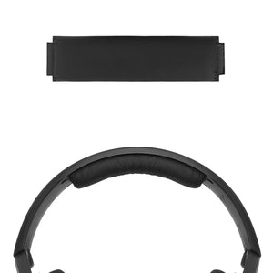 Geekria Protein Leather Headband Pad Compatible with Sennheiser HD418 HD419 HD428 HD429 HD439 HD438 HD448 , Headphones Replacement Band, Headset Head Cushion Cover Repair Part (Black)