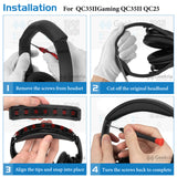 Geekria Headband Pad Compatible with Bose QuietComfort 35 ii Gaming, QC45/QC35/QCSE Headphones, Replacement Repair Part ( Purple )