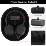Geekria Elite Charging Headphones Case Compatible with Sony WH-1000XM6/1000XM5/CH720N, Replacement Hard Shell Travel Carrying Bag (Black) Without Power Bank